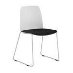 Stapelbar stol med sits och rygg i plast och medar - Choice