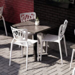 Ferrea bord med fyrkantig 70x70 cm skiva - Billede 2