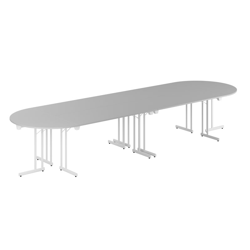 400x120_WhiteLegs_GrayTop Konferensbord Style - Large - Image 1